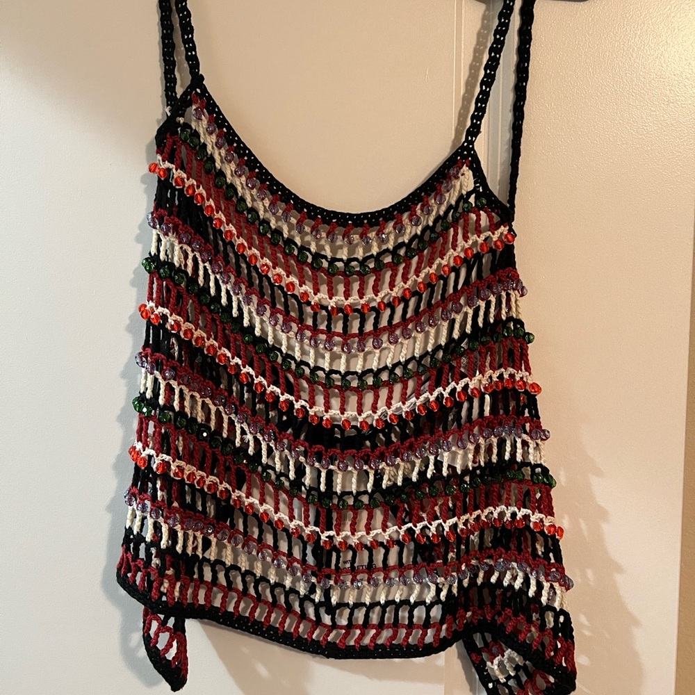 NWT Zara Beaded crochet shirt - Picture 10 of 10